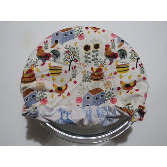 Kitchenaid Bowl Cover, Reversible Chickens Mixing Bowl Cover - Picture 4 of 6